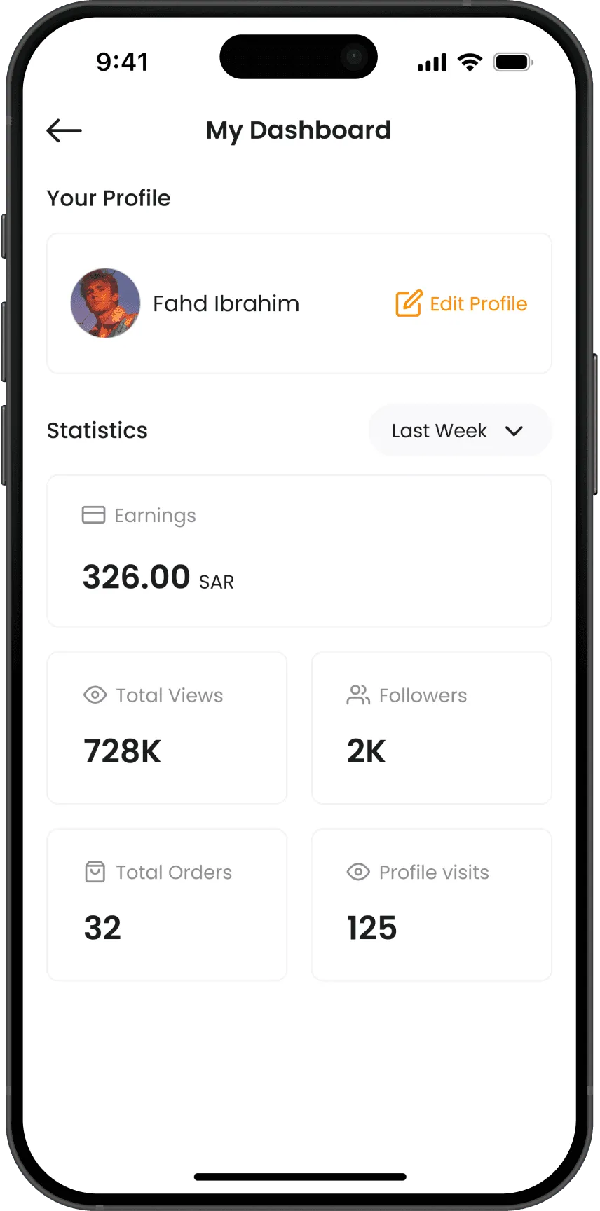 Creator dashboard