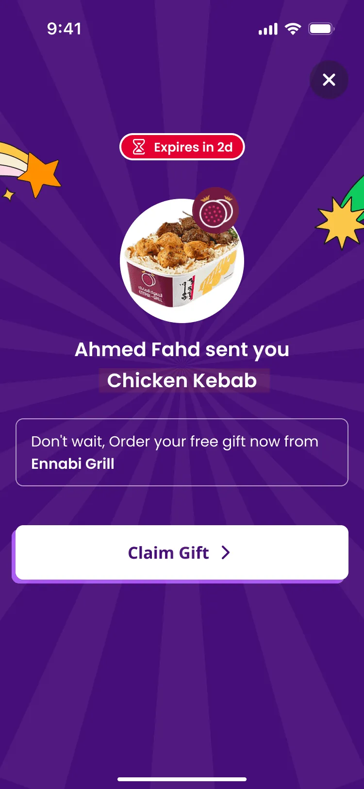 Referral screen