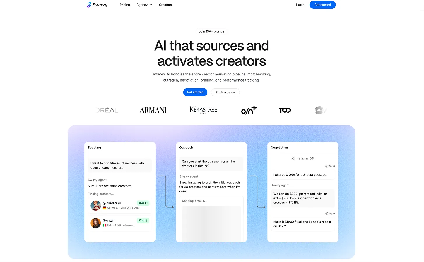 Swavy landing page