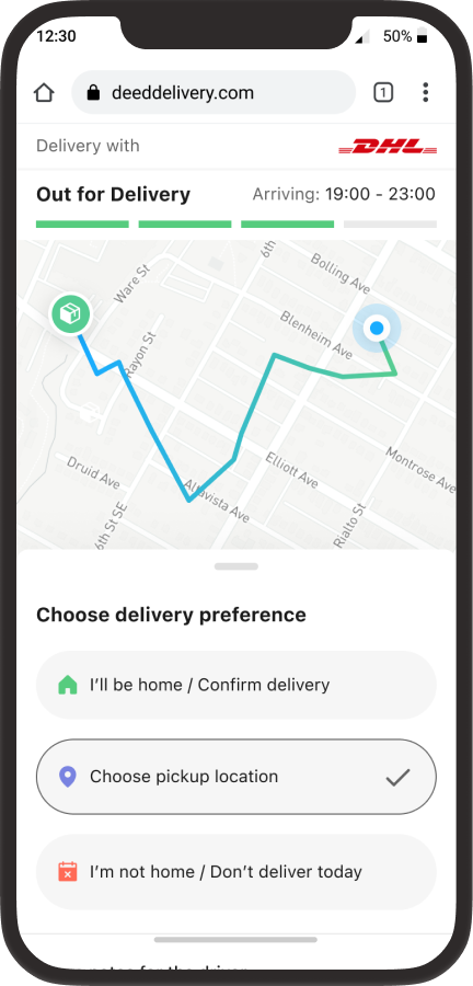 Deed Delivery customer tracking